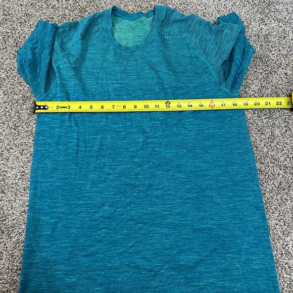 LULULEMON Men's Metal Vent Tech Short Sleeve Size M In Tropix Green/Shark Teal - Picture 8 of 10